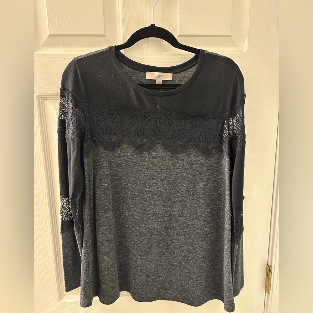 The loft multi fabric long sleeve